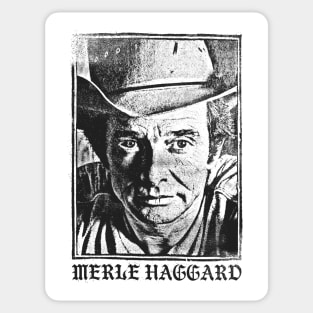 Merle Haggard // Faded Vintage Look Sticker